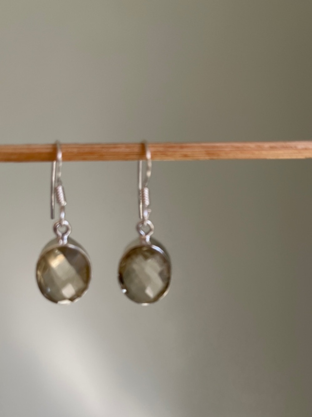 Lemon Quartz Faceted Drop Earrings - Minimal Dangle Style